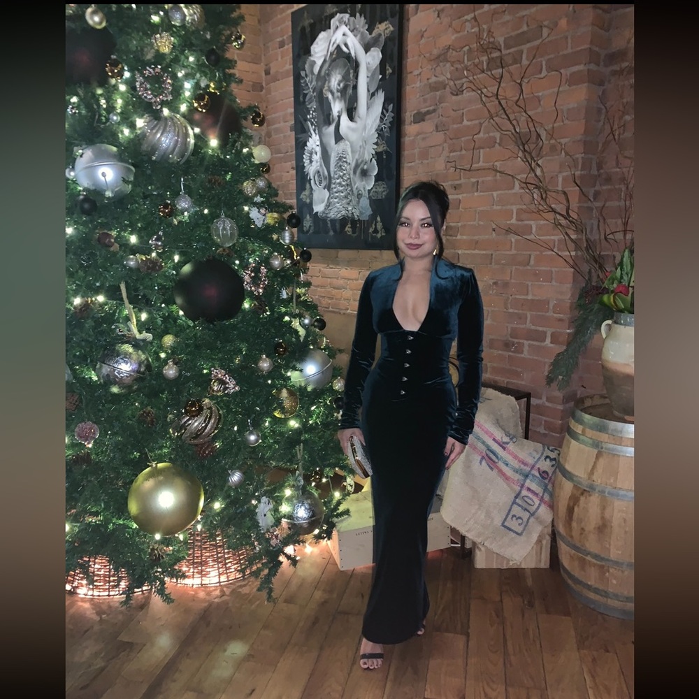 House of CB Emerald Green Dress. Pristine Condition.